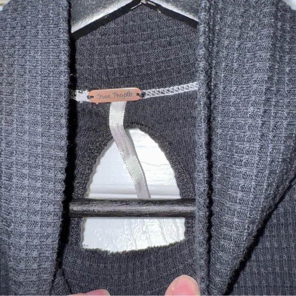 Free People Black and Gray Patterned Sweater - Picture 6 of 7